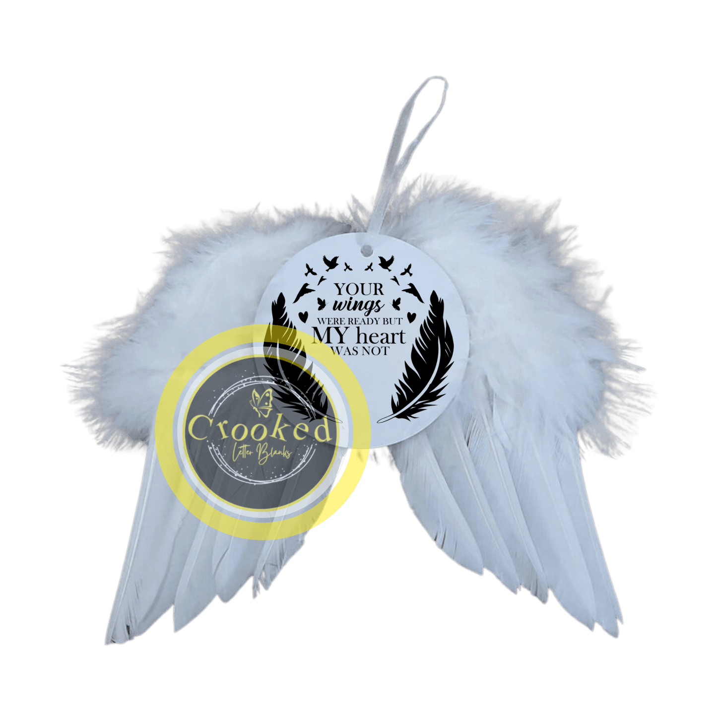 Angel Wing Ornament - Crooked Letter Sublimation Blanks