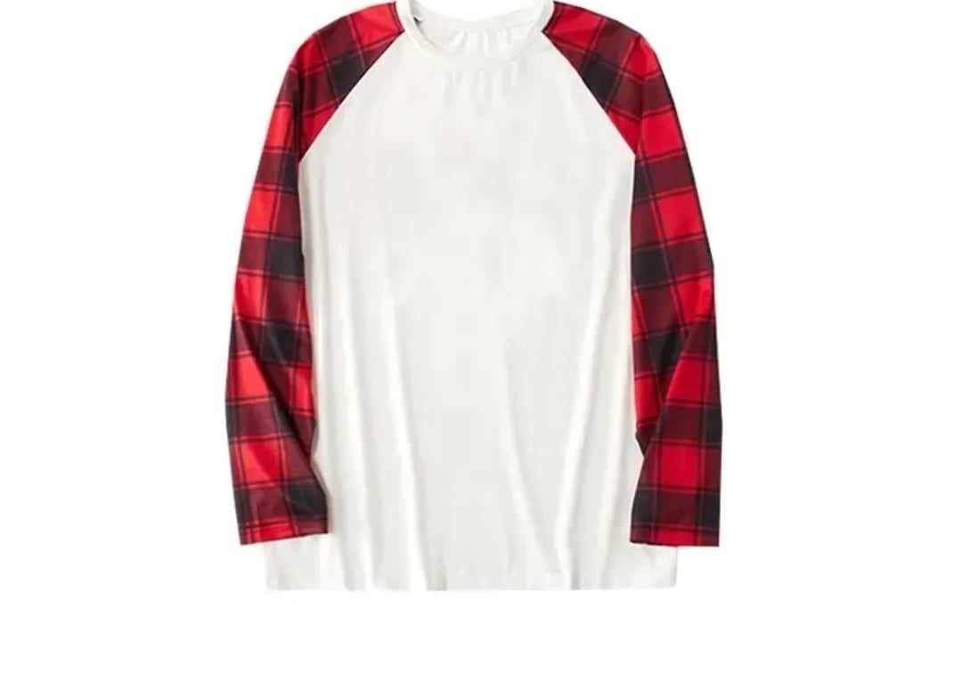 Buffalo Plaid Blank Sublimation Tshirt/Pajama Top - Crooked Letter Sublimation Blanks