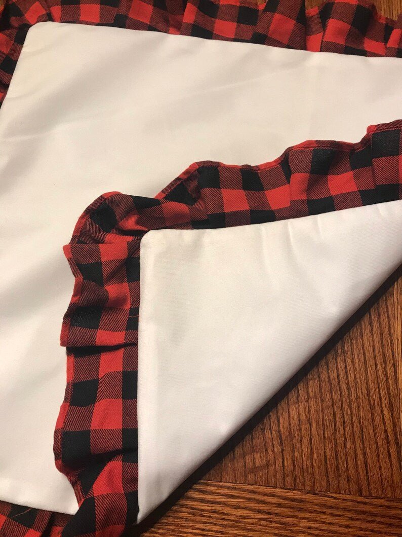 Buffalo Plaid Rim Sublimation Pillow Case - Crooked Letter Sublimation Blanks