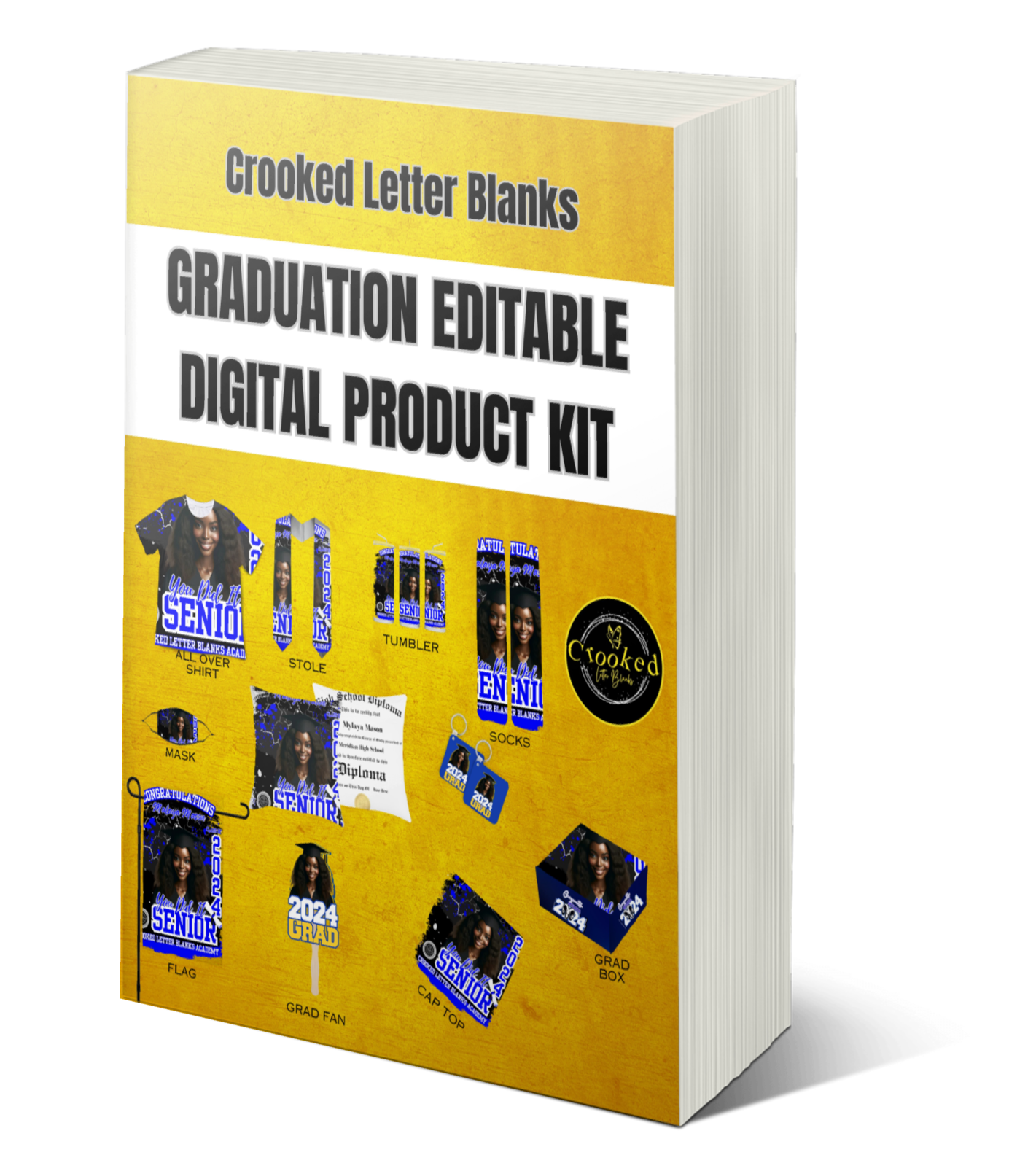 Graduation Editable Digital Product Kit for Canva