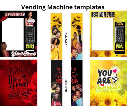 Vending Machine template (Canva) Mother's Day designs